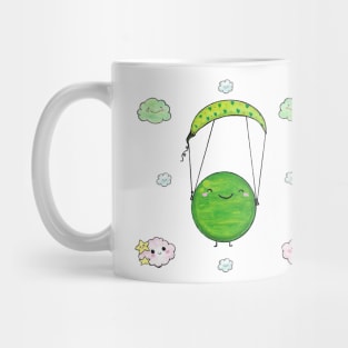 The pea jumps on a parachute Mug